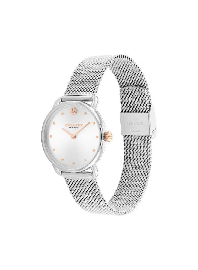 COACH  2-Hand Elliot Collection Quartz Movement Watch For Women With Silver Stainless Steel Bracelet - 14504221 for Women | Best Price UAE